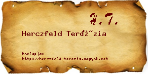 Herczfeld Terézia névjegykártya